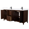 Custom image for Dark Walnut with Matte Black Trim / White Quartz / No Mirror