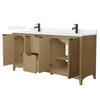 Custom image for Natural Oak with Matte Black Trim / White Cultured Marble / No Mirror