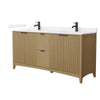 Custom image for Natural Oak with Matte Black Trim / White Cultured Marble / No Mirror