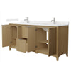 Custom image for Natural Oak with Brushed Nickel Trim / Carrara Cultured Marble / No Mirror
