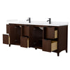Custom image for Dark Walnut with Matte Black Trim / White Cultured Marble / No Mirror