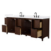 Custom image for Dark Walnut with Matte Black Trim / White Cultured Marble / No Mirror