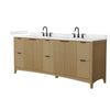 Custom image for Natural Oak with Matte Black Trim / Carrara Cultured Marble / No Mirror