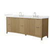 Custom image for Natural Oak with Brushed Nickel Trim / Carrara Cultured Marble / No Mirror