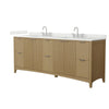 Custom image for Natural Oak with Brushed Nickel Trim / Giotto Quartz / No Mirror