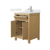 Custom image for Tanned Oak with Brushed Nickel Trim / Giotto Quartz / No Mirror