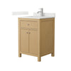 Custom image for Tanned Oak with Brushed Nickel Trim / Giotto Quartz / No Mirror