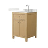 Custom image for Tanned Oak with Brushed Nickel Trim / Giotto Quartz / No Mirror