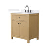 Custom image for Tanned Oak with Matte Black Trim / White Cultured Marble / No Mirror