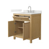 Custom image for Tanned Oak with Brushed Nickel Trim / Giotto Quartz / No Mirror