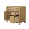 Custom image for Tanned Oak with Brushed Gold Trim / No Mirror