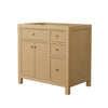 Custom image for Tanned Oak with Brushed Gold Trim / No Mirror