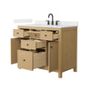 Custom image for Tanned Oak with Matte Black Trim / Carrara Cultured Marble / No Mirror