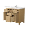 Custom image for Tanned Oak with Brushed Nickel Trim / Carrara Cultured Marble / No Mirror