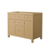 Custom image for Tanned Oak with Brushed Nickel Trim / No Mirror