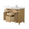 Custom image for Tanned Oak with Brushed Nickel Trim / Giotto Quartz / No Mirror