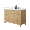 Custom image for Tanned Oak with Matte Black Trim / Giotto Quartz / No Mirror