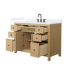 Custom image for Tanned Oak with Matte Black Trim / White Cultured Marble / No Mirror