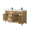 Custom image for Tanned Oak with Matte Black Trim / Giotto Quartz / No Mirror