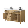 Custom image for Tanned Oak with Matte Black Trim / White Quartz / No Mirror