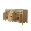 Custom image for Tanned Oak with Brushed Gold Trim / No Mirror
