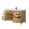Custom image for Tanned Oak with Matte Black Trim / Carrara Cultured Marble / No Mirror