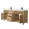 Custom image for Tanned Oak with Matte Black Trim / Giotto Quartz / No Mirror