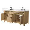 Custom image for Tanned Oak with Matte Black Trim / Giotto Quartz / No Mirror