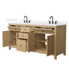 Custom image for Tanned Oak with Matte Black Trim / White Cultured Marble / No Mirror