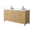 Custom image for Tanned Oak with Matte Black Trim / White Cultured Marble / No Mirror