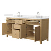 Custom image for Tanned Oak with Brushed Nickel Trim / Carrara Cultured Marble / No Mirror