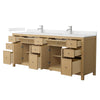 Custom image for Tanned Oak with Brushed Nickel Trim / Carrara Cultured Marble / No Mirror
