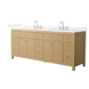 Custom image for Tanned Oak with Brushed Nickel Trim / White Cultured Marble / No Mirror