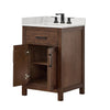 Custom image for Dark Walnut with Matte Black Trim / Carrara Cultured Marble / No Mirror