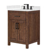 Custom image for Dark Walnut with Matte Black Trim / Carrara Cultured Marble / No Mirror