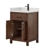 Custom image for Dark Walnut with Matte Black Trim / Giotto Quartz / No Mirror