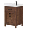 Custom image for Dark Walnut with Matte Black Trim / Giotto Quartz / No Mirror