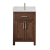 Custom image for Dark Walnut with Matte Black Trim / White Cultured Marble / No Mirror