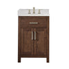 Custom image for Dark Walnut with Matte Black Trim / White Cultured Marble / No Mirror