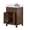 Custom image for Dark Walnut with Matte Black Trim / White Cultured Marble / No Mirror