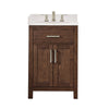 Custom image for Dark Walnut with Matte Black Trim / White Quartz / No Mirror