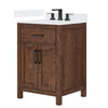 Custom image for Dark Walnut with Matte Black Trim / White Quartz / No Mirror