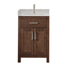 Custom image for Dark Walnut with Brushed Nickel Trim / Carrara Cultured Marble / No Mirror