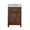 Custom image for Dark Walnut with Brushed Nickel Trim / Carrara Cultured Marble / No Mirror