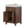 Custom image for Dark Walnut with Brushed Nickel Trim / Carrara Cultured Marble / No Mirror