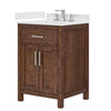 Custom image for Dark Walnut with Brushed Nickel Trim / Carrara Cultured Marble / No Mirror