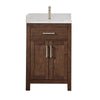 Custom image for Dark Walnut with Brushed Nickel Trim / Giotto Quartz / No Mirror