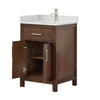 Custom image for Dark Walnut with Brushed Nickel Trim / Giotto Quartz / No Mirror