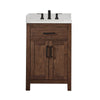 Custom image for Dark Walnut with Brushed Nickel Trim / Giotto Quartz / No Mirror