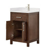 Custom image for Dark Walnut with Brushed Nickel Trim / White Cultured Marble / No Mirror
